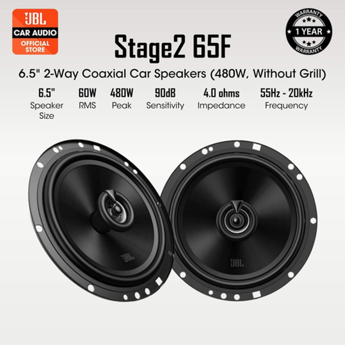 JBL - Parlante Auto JBL 16cm 480 Watts