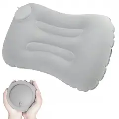 BLUEDREAMER - Almohada Inflable de Compresión Para Acampar Gris