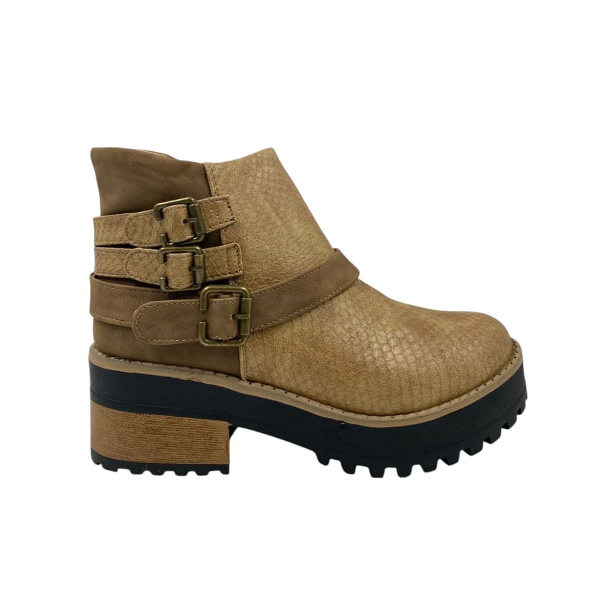 HERIEL - Botín Camel Plataforma Mujer