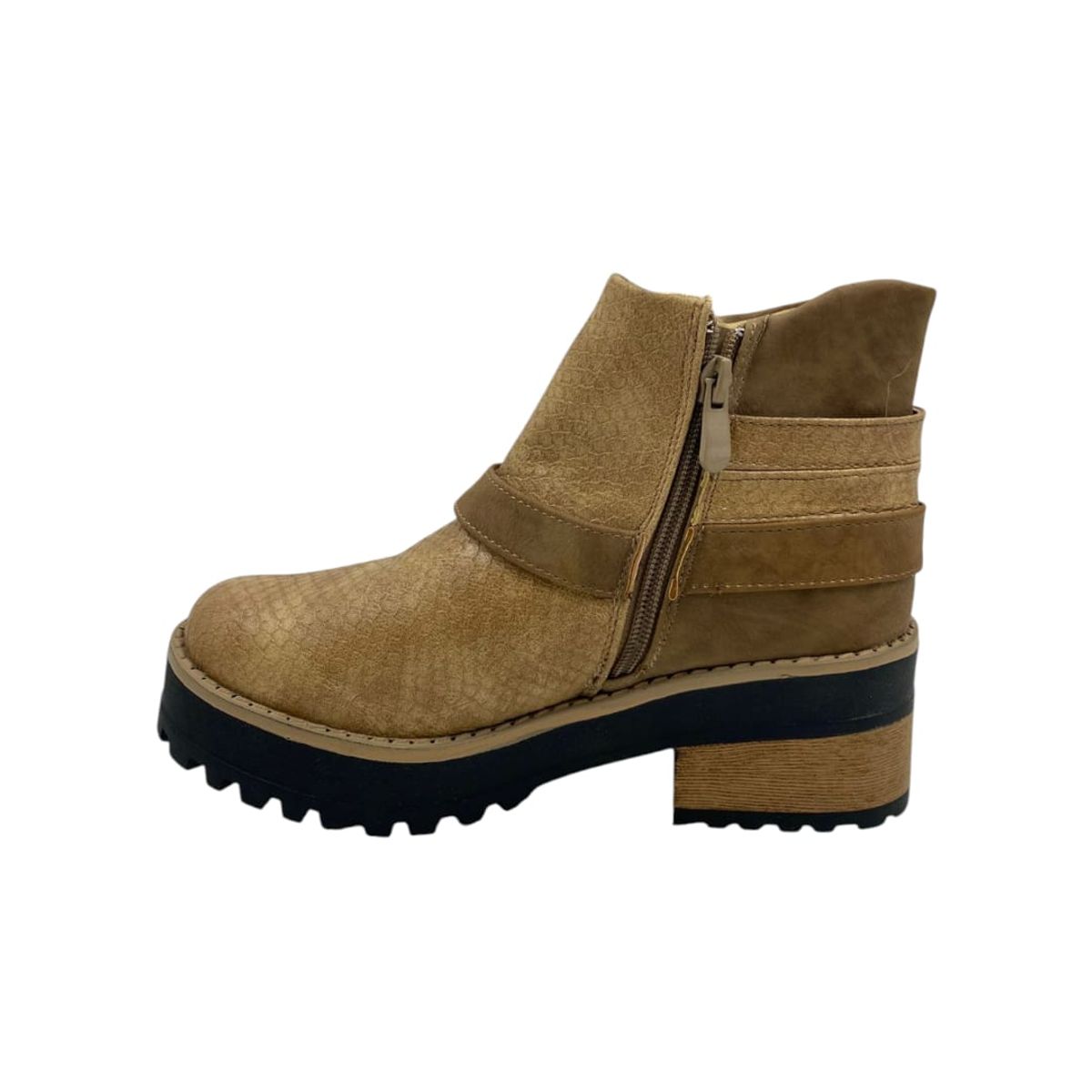 HERIEL - Botín Camel Plataforma Mujer