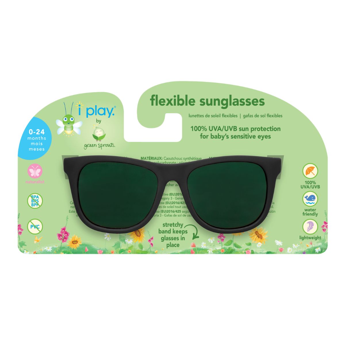GREEN SPROUTS - Anteojos de Sol Niños Filtro UV Negro Green Sprouts