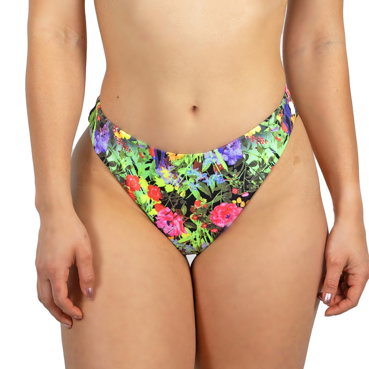 HIPSY SWIMWEAR - Parte de abajo srunch colaless black tropical