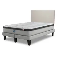 SIMMONS - Cama Europea Dreamer Plus 2 Plazas respaldo Praga Arena