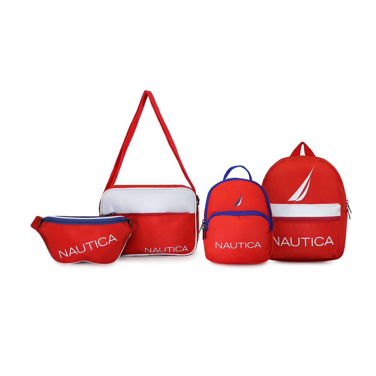 NAUTICA - Pack Nautica mochila Parvus y Orión + banano Kappa + bolso Perseo rojo