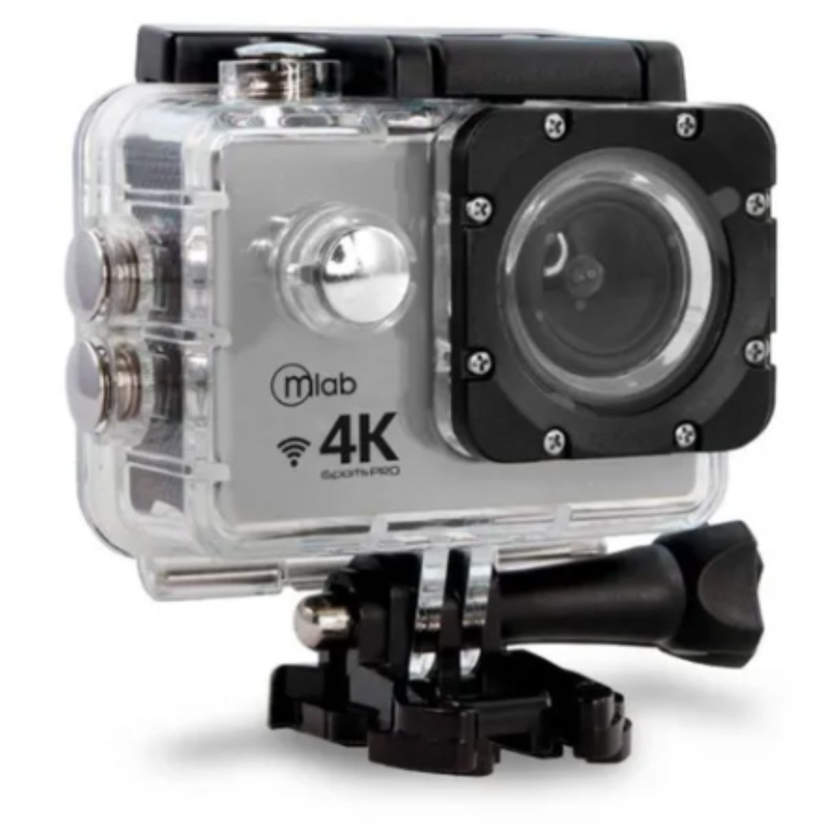 GENERICO - Cámara Deportiva 4k Wifi Full Hd Resistente Al Agua +batería Color Plateado