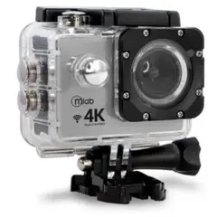GENERICO - Cámara Deportiva 4k Wifi Full Hd Resistente Al Agua +batería Color Plateado