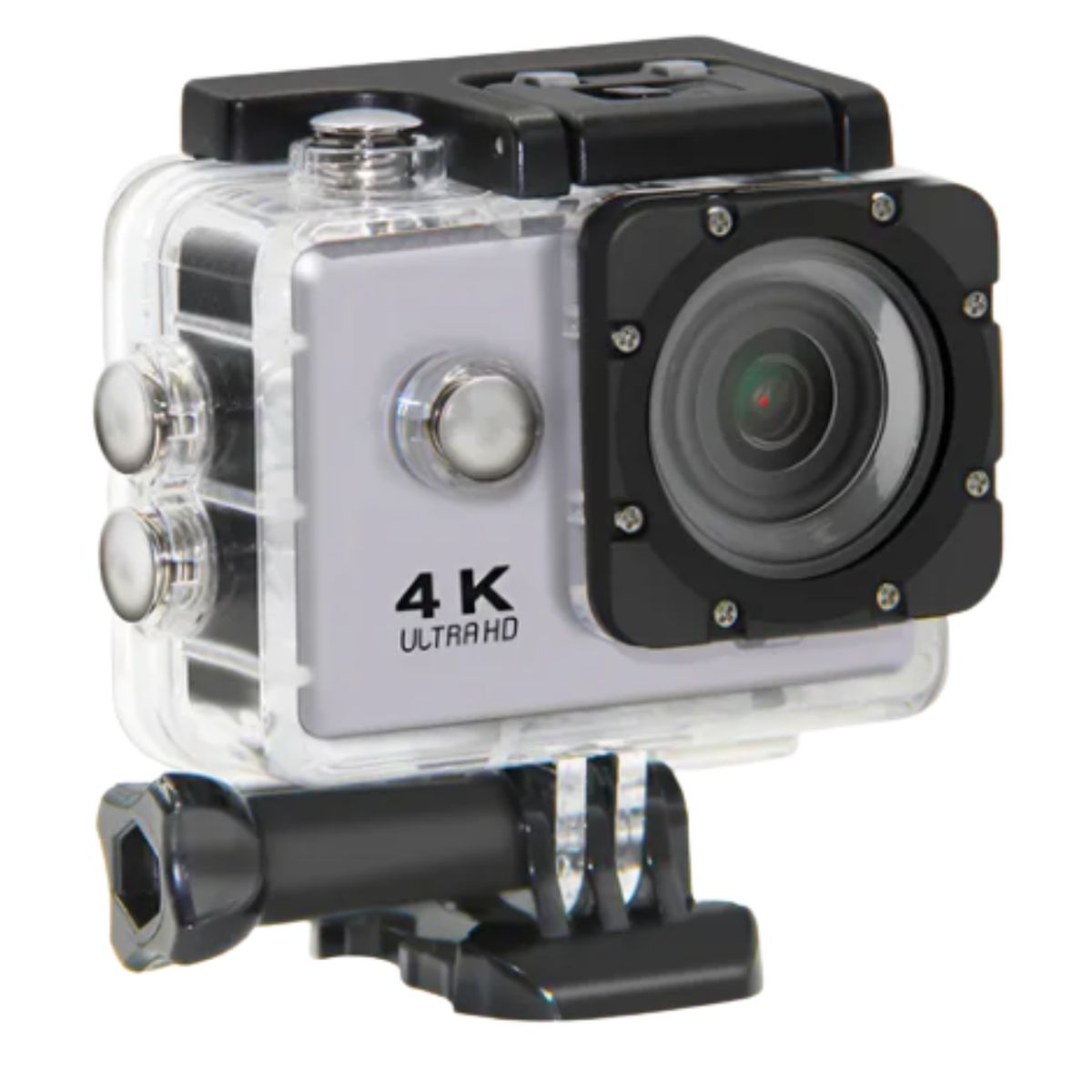 GENERICO - Cámara Deportiva 4k Wifi Full Hd Resistente Al Agua +batería Color Plateado