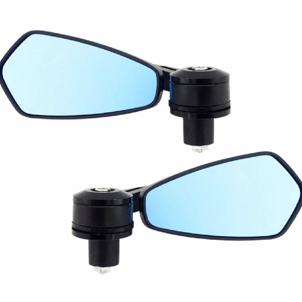 GENERICO - Espejo Modelo Piston Racer Para Manillar De Moto Vidrio Azul