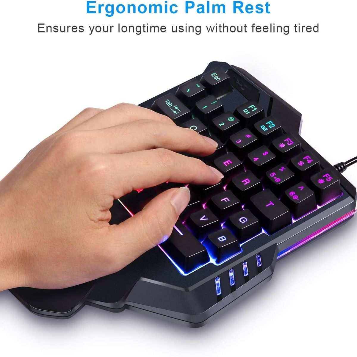 BLUEDREAMER - Teclado Para Juegos con Una Sola Mano