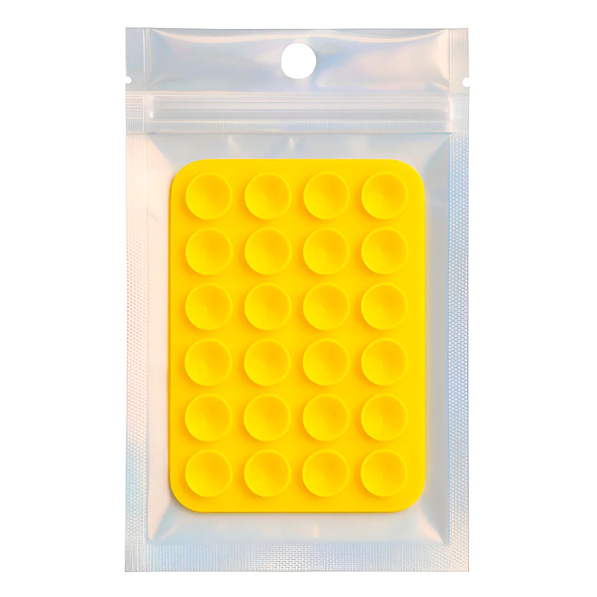 GENERICO - Soporte De Silicona Ventosa Adhesivo Para Carcasa Celular Amarillo