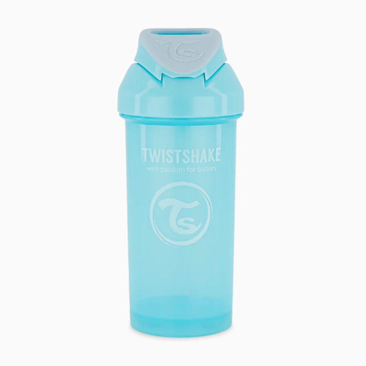 TWISTSHAKE - Vaso con bombilla Twistshake Straw Cup 360ml Azul Pastel