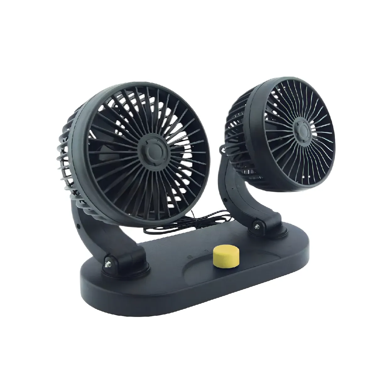 GENERICO - Ventilador Doble Regulable 4 Pulgadas 24 Volt 10.16 Cm Negro Negro Plástico 5