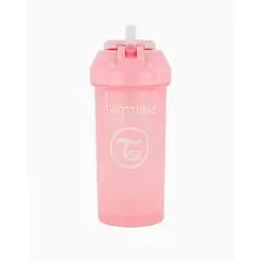 TWISTSHAKE - Vaso con bombilla Straw Cup 360ml Rosado Pastel