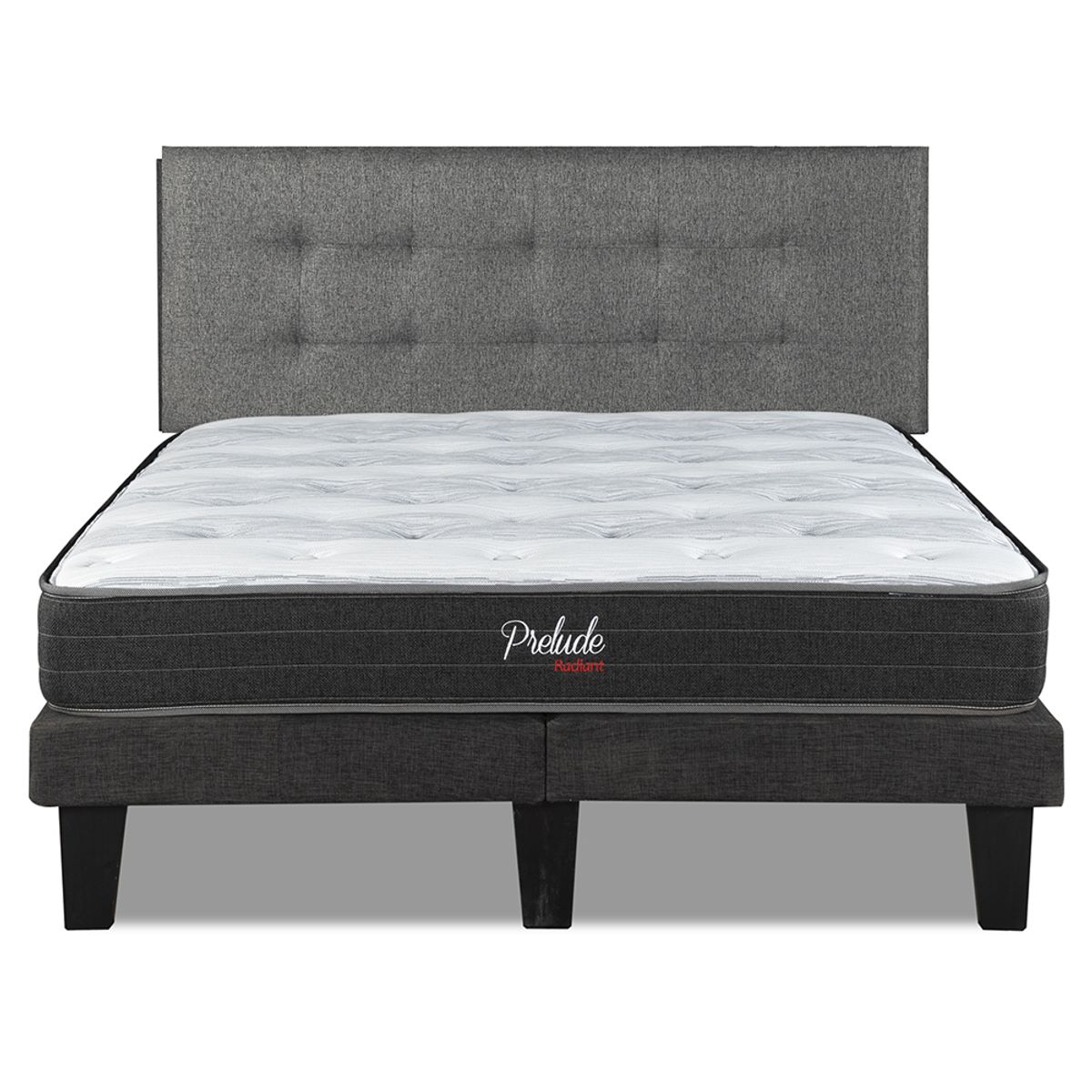 PRELUDE - Cama Europea Prelude Radiant Respaldo Urban Gris