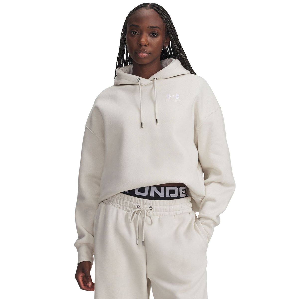 UNDER ARMOUR - Polerón Lifestyle para Mujer Icon Fleece Blanco UNDER ARMOUR