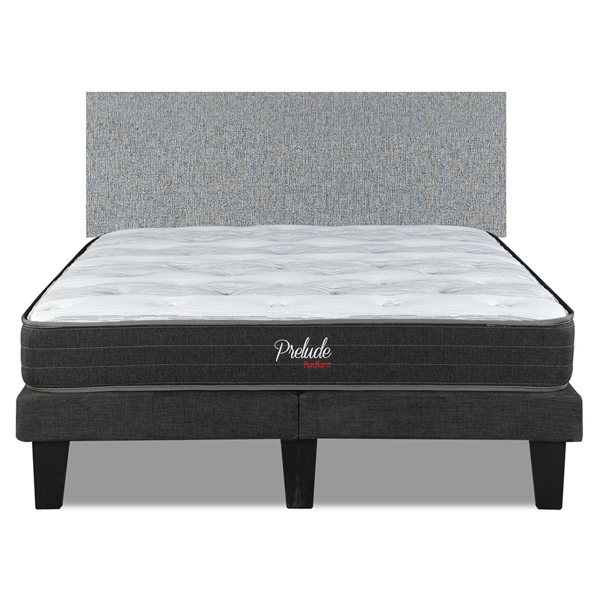 PRELUDE - Cama Europea Prelude Radiant Respaldo Praga Plata