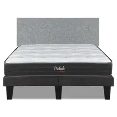 PRELUDE - Cama Europea Radiant Respaldo Praga Plata
