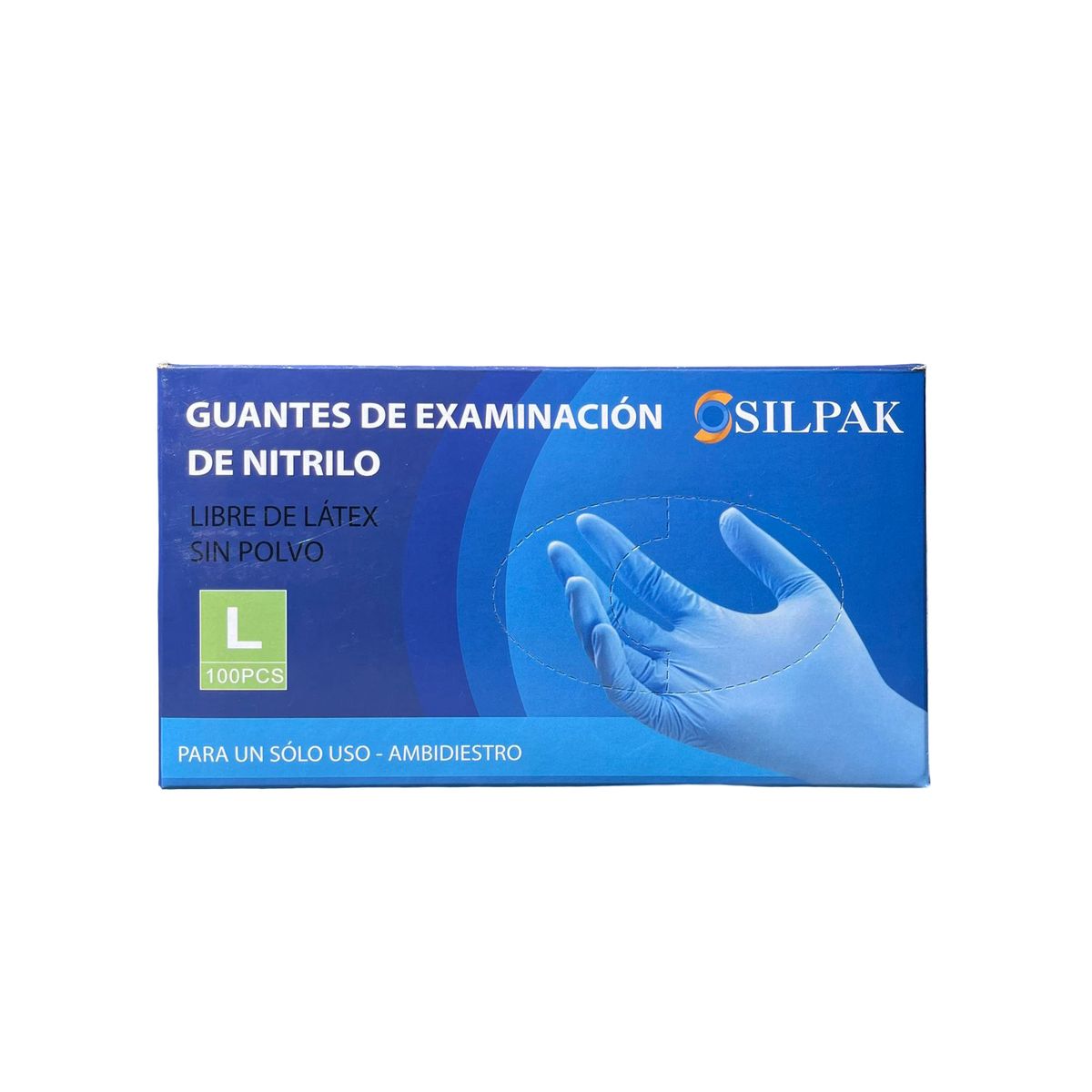 GENERICO - Guantes de Nitrilo Azul L 100Un