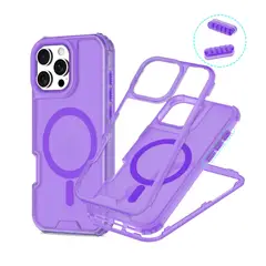GENERICO - Carcasa mate para Samsung S25 Ultra Funda Magnética 360 - Lila