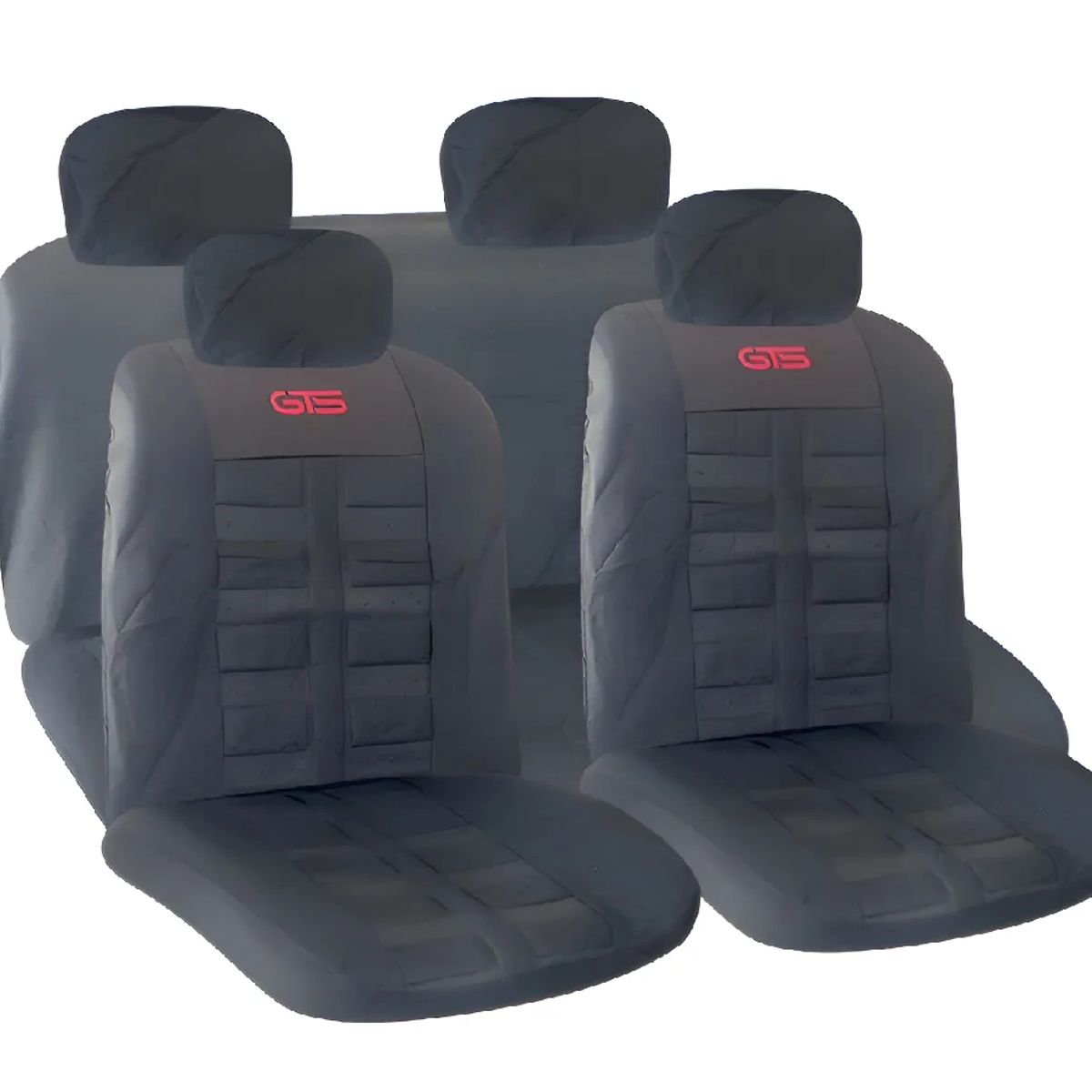 GENERICO - Set 10 Piezas Funda Asiento De Auto Gts Acolchado Negro
