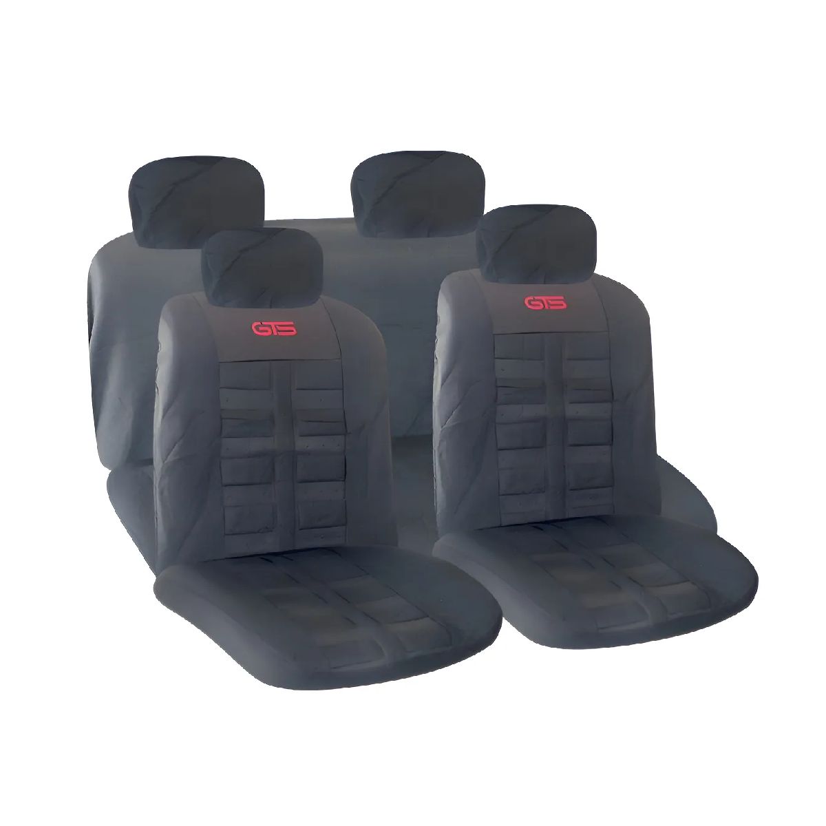 GENERICO - Set 10 Piezas Funda Asiento De Auto Gts Acolchado Negro