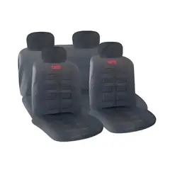 GENERICO - Set 10 Piezas Funda Asiento De Auto Gts Acolchado Negro