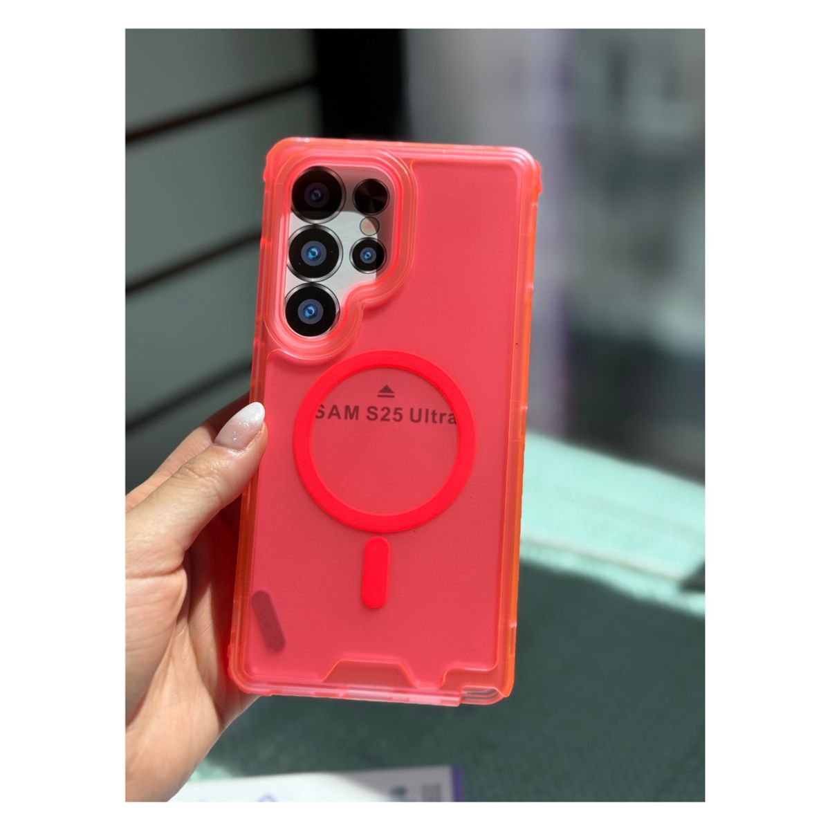 GENERICO - Carcasa mate para Samsung S25 Ultra Funda Magnética 360 - Fucsia