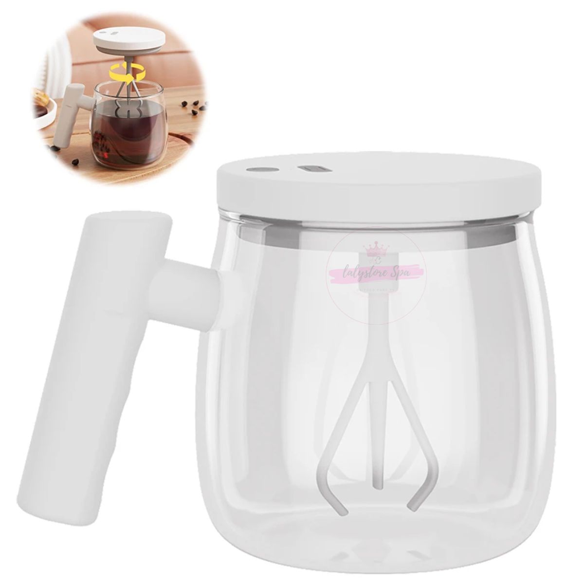 GENERICO - Taza Mesclador Batidora Vaso Automatico Cafe