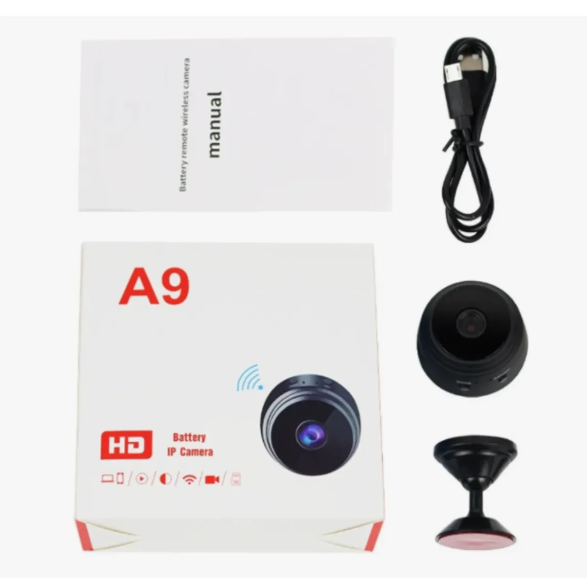 GENERICO - Mini Cámara Espía Wi-fi Hd Modelo A9 - Cámara Ip Inalámbrica