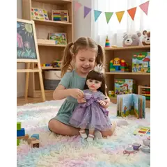 GENERICO - Muñeca Reborn Realista 55 cm 100% Silicona Suave + Accesorios