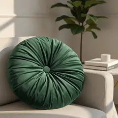 TODOHOGAR SANTIAGO DE CHILE - Set De 2 Cojines Redondos 44cm - VERDE