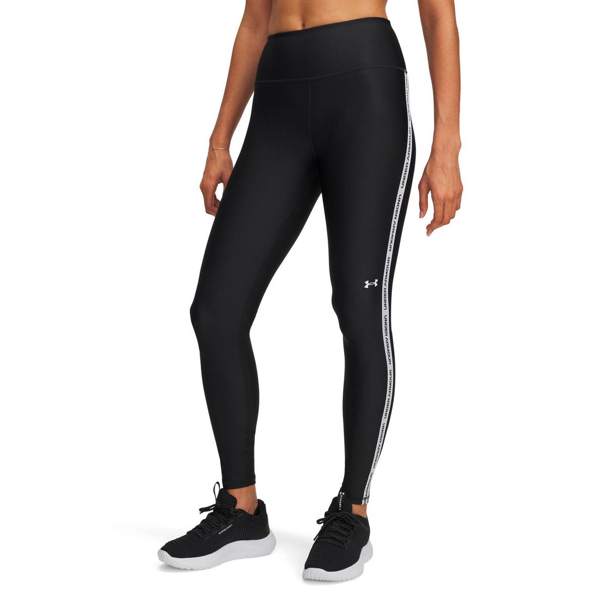UNDER ARMOUR - Calza Training para mujer Tech Wordmark Tape negro UNDER ARMOUR