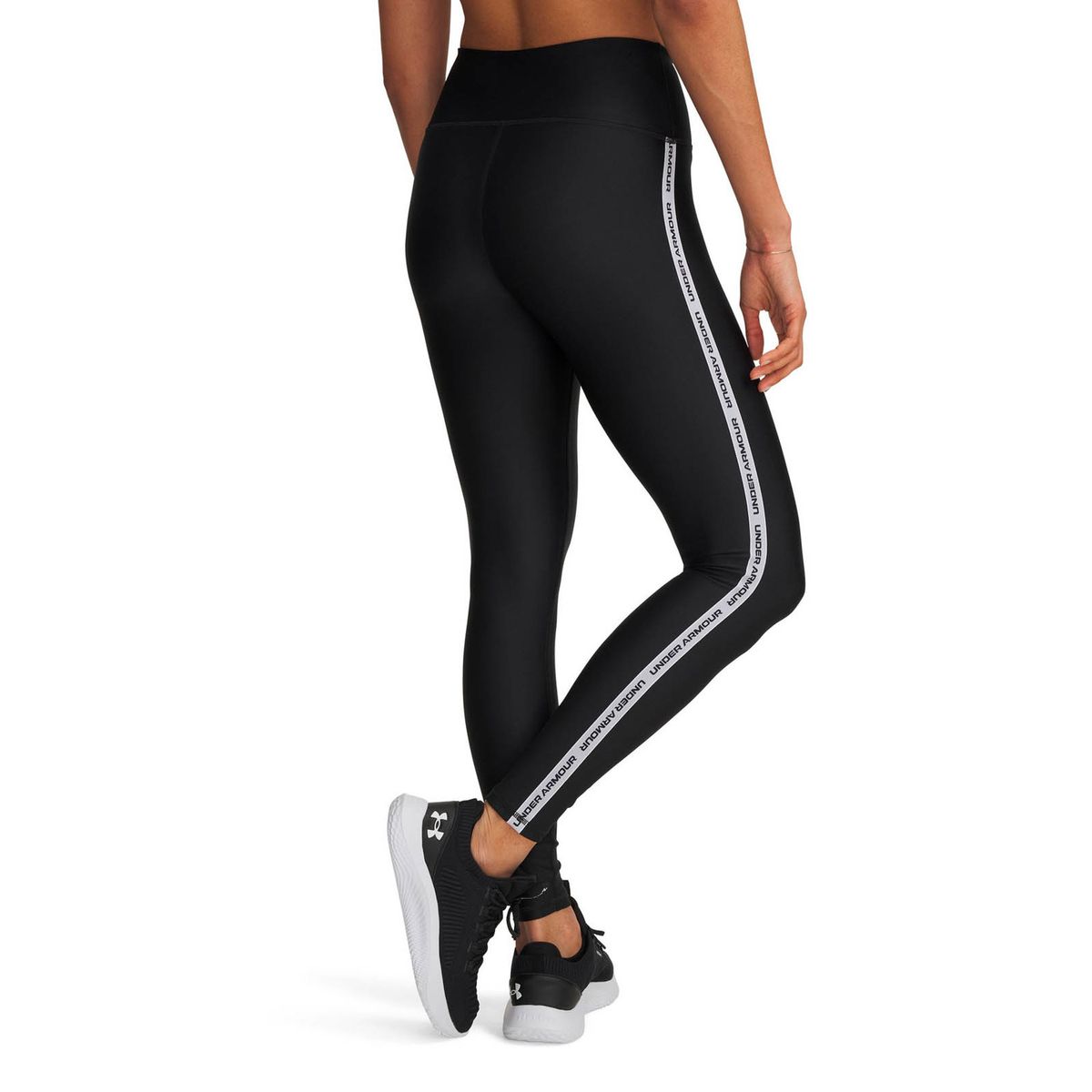 UNDER ARMOUR - Calza Training para mujer Tech Wordmark Tape negro UNDER ARMOUR