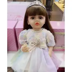 GENERICO - MUÑECA REALISTA BEBÉ DE 55 CM 100% SILICON VESTIDO