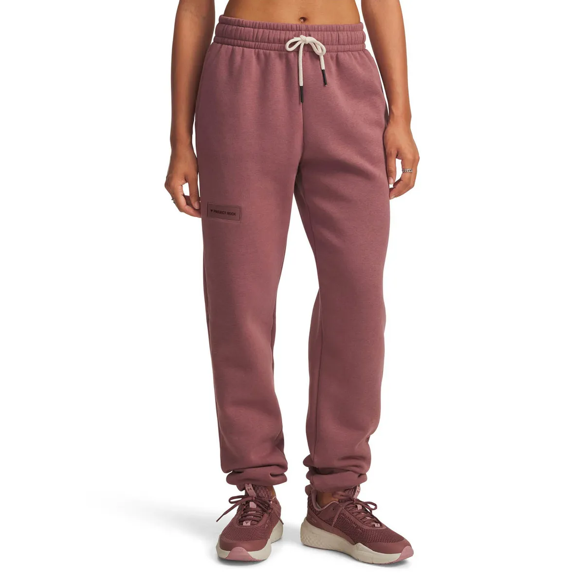 UNDER ARMOUR - Buzo Training mujer Project Rock Icon Fleece café UNDER ARMOUR