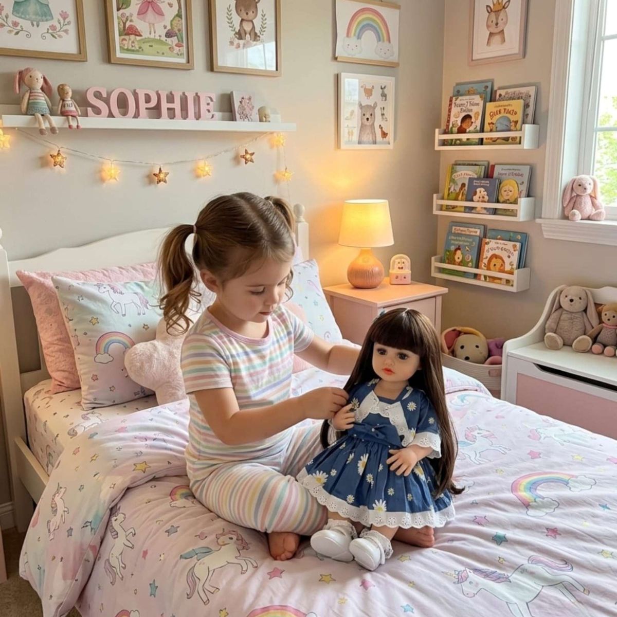 GENERICO - Muñeca Reborn Realista 55 cm 100% Silicona Suave + Accesorios