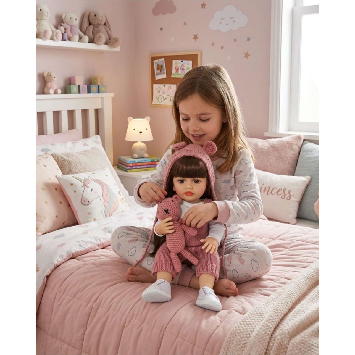 GENERICO - Bebé Reborn Hiperrealista 55 cm Cuerpo Completo Silicona Soft