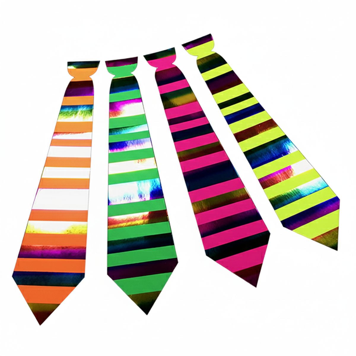 GENERICO - CORBATA CARTON FLUOR HORIZONTAL ARCOIRIS X6 UNI