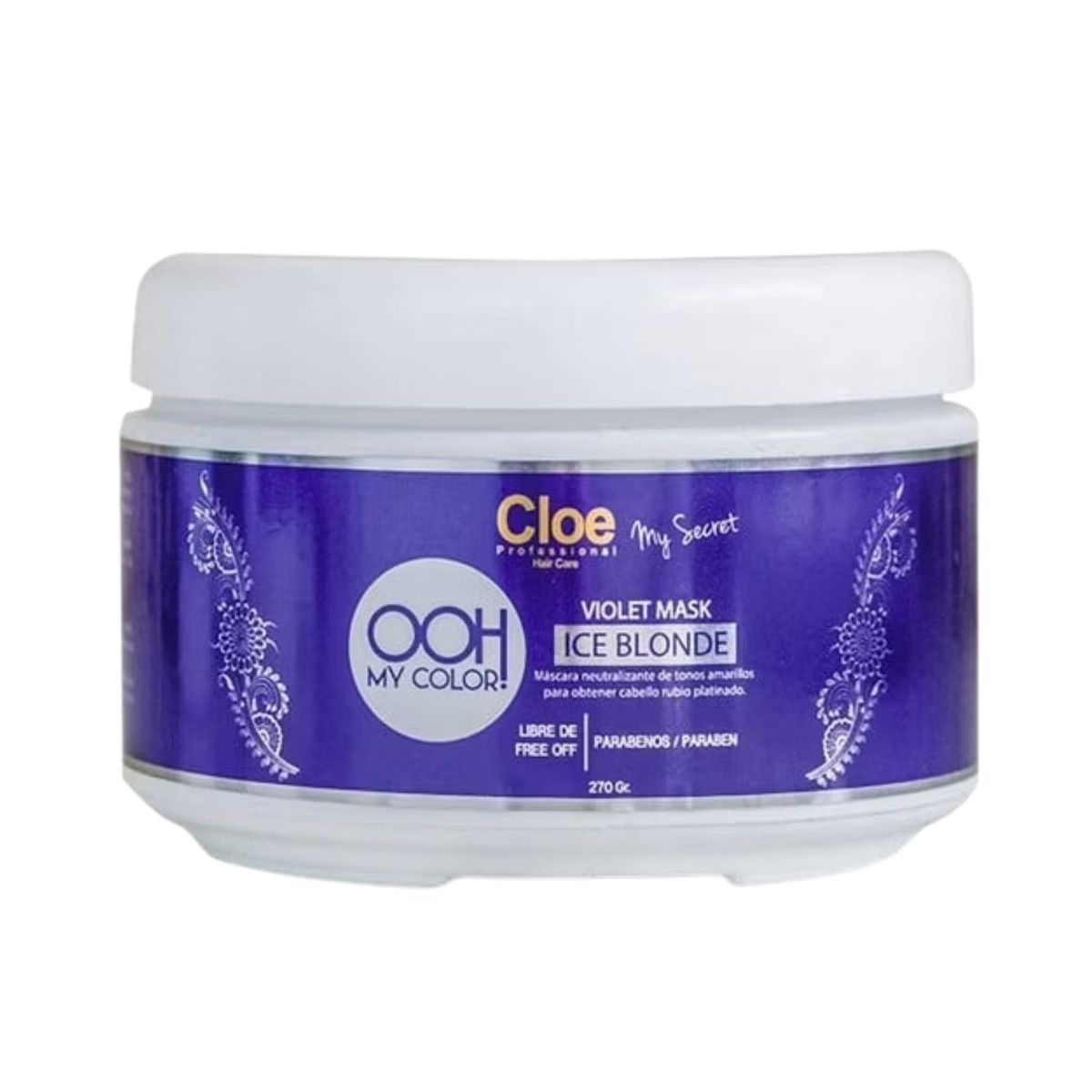 CLOE - Máscara Cloe Ooh My Color Ice Blonde 270gr Matiza Hidrata Neutraliza