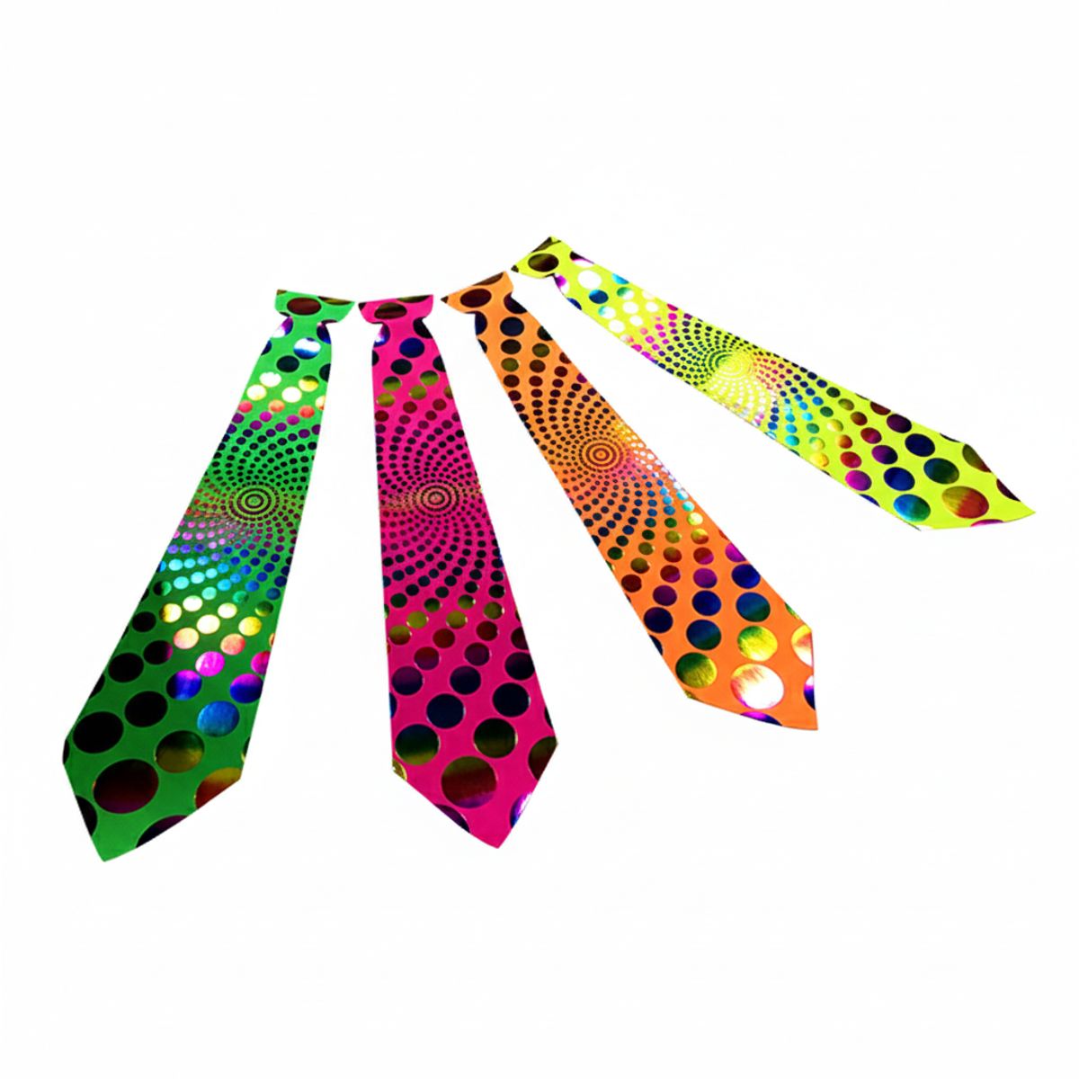 GENERICO - CORBATA CARTON FLUOR POLKA ARCOIRIS X6 UNI