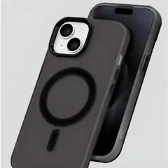 GENERICO - Carcasa Antigolpes Mate Negro Magnetica Para Iphone 15 Pro Max