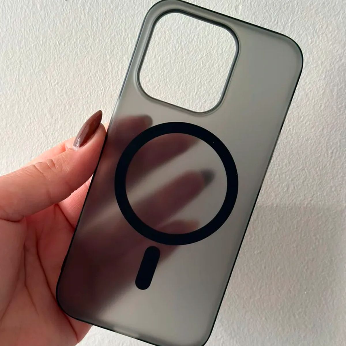 GENERICO - Carcasa Antigolpes Mate Negro Magnetica Para Iphone 15 Pro Max