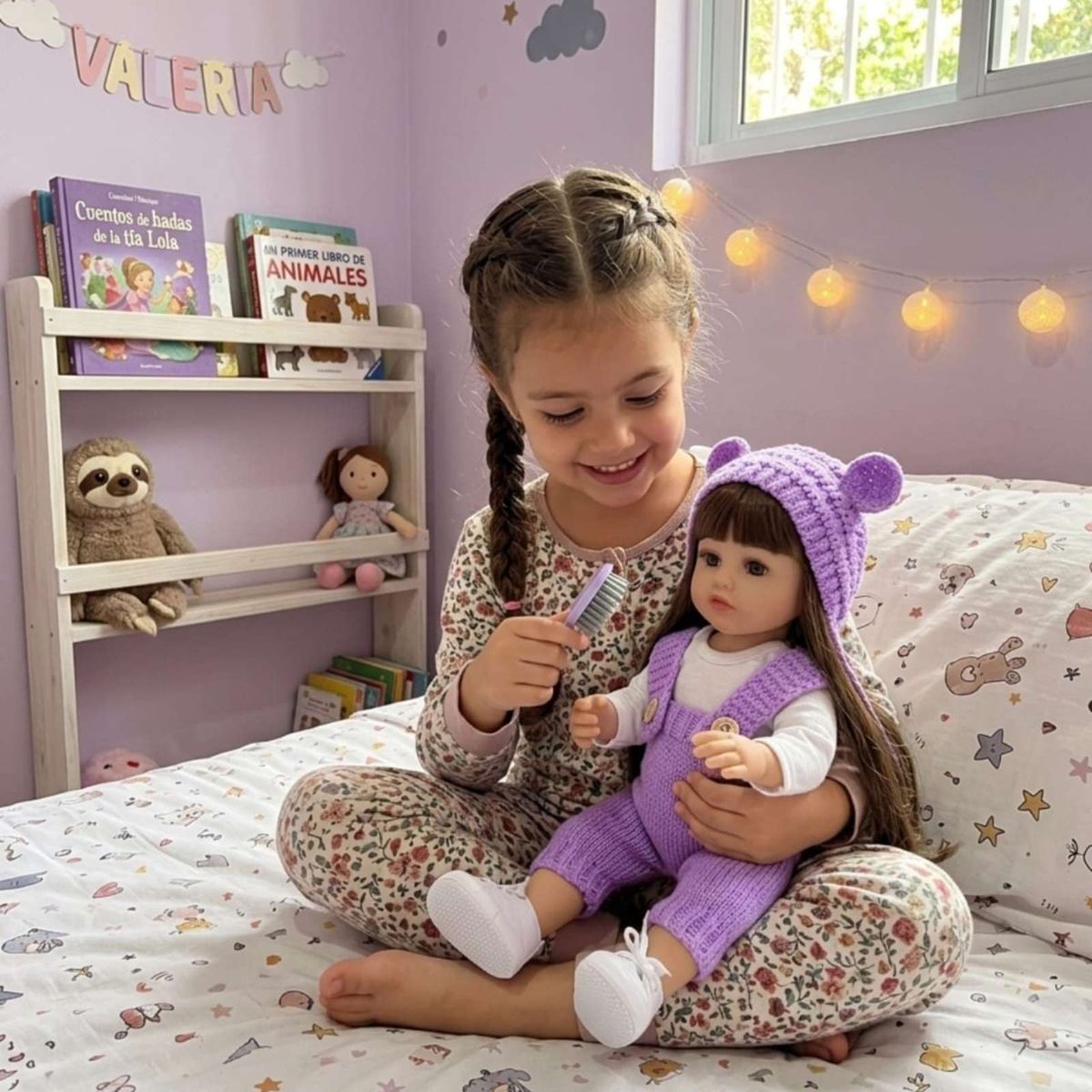 GENERICO - Muñeca Reborn Realista 55 cm 100% Silicona Suave + Accesorios