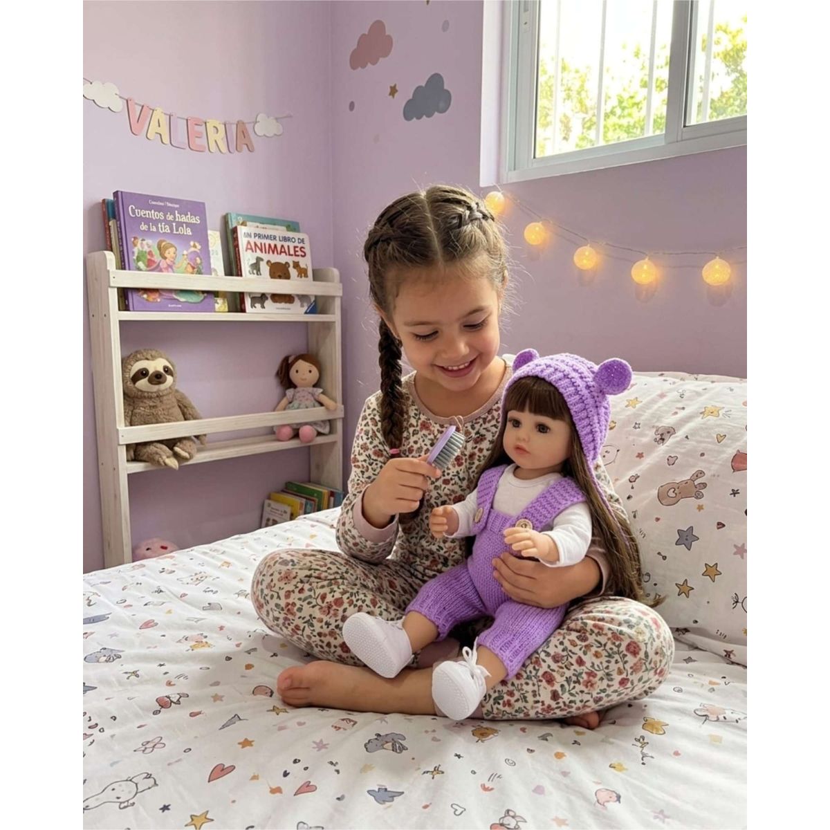 GENERICO - Muñeca Reborn Realista 55 cm 100% Silicona Suave + Accesorios