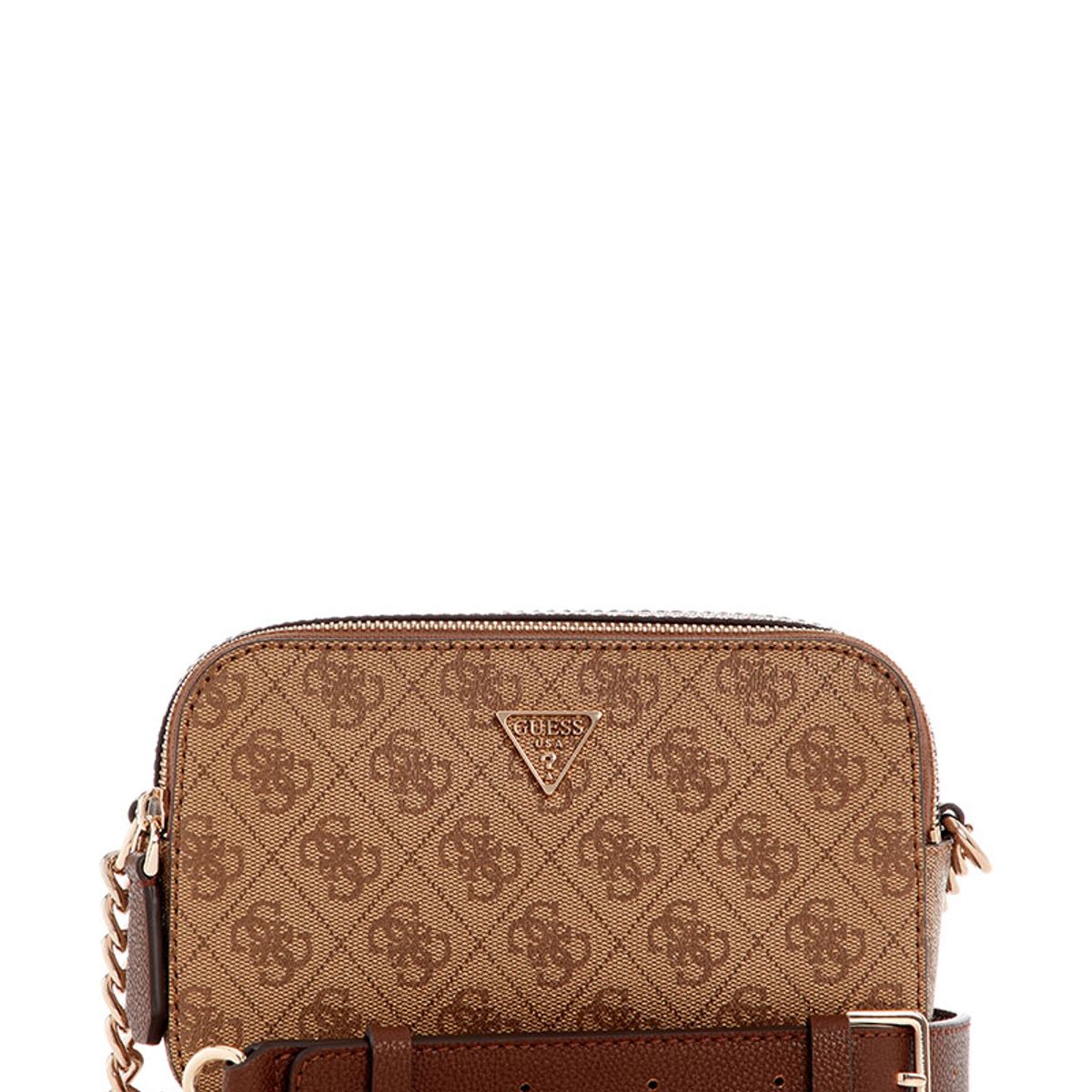 GUESS - Cartera Noelle Ii Camera Crossbody Marrón