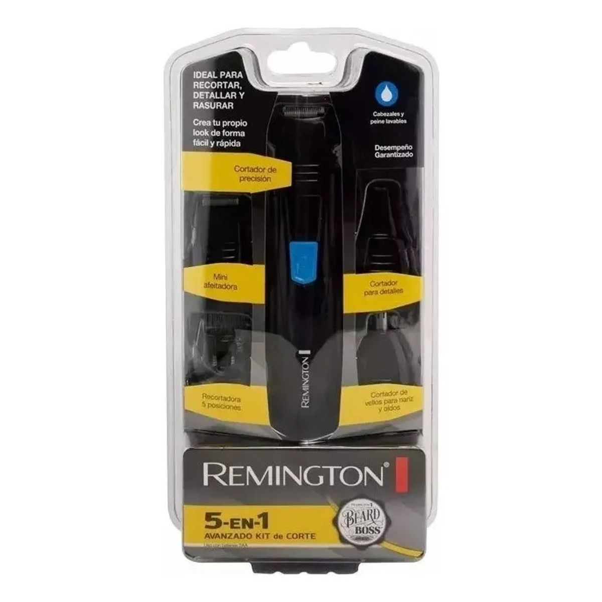 REMINGTON - Corta Barba Pelos Nariz Y Oido 5 En 1 Remington Pg181 a pilas