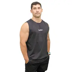 KONKO ACTIVE - Sudadera Tank Clasica Azul Konko Sin Manga Musculosa Algodon