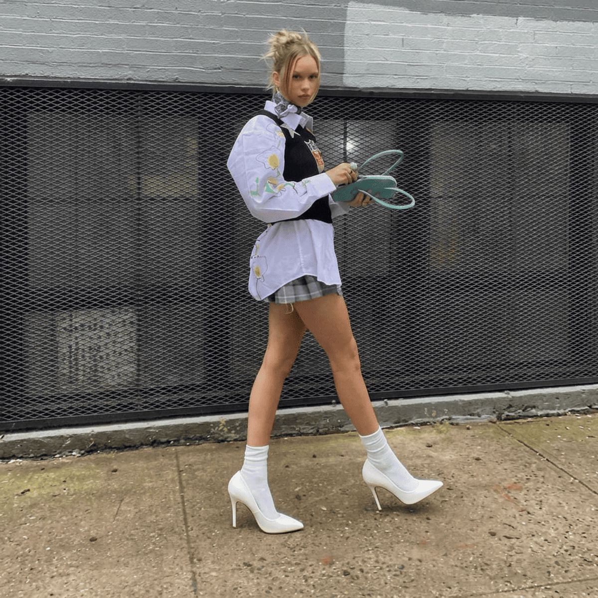 BOVINITA - Stiletto Taco Alto Mujer Charol Blanco Zapato Punta Fina