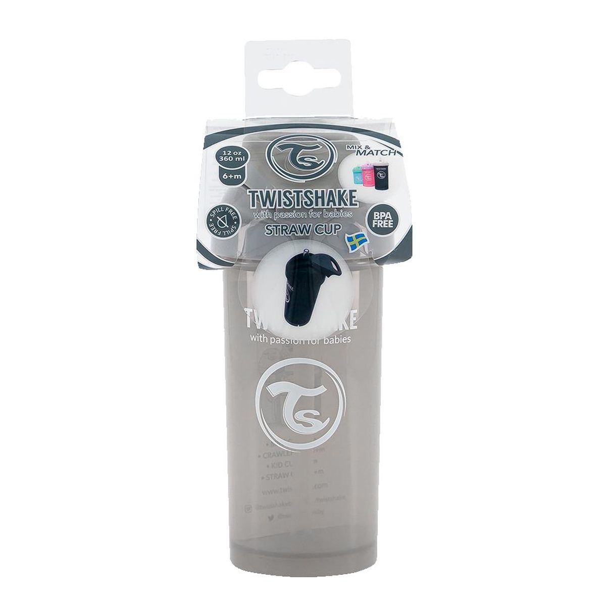 TWISTSHAKE - Vaso con bombilla Twistshake 360ml