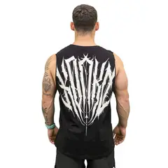 KONKO ACTIVE - Sudadera Tank Hard Negra Konko Sin Manga Musculosa Algodon